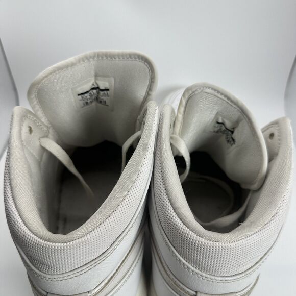 Nike Air Jordan Shoes‎ Mens Size 11.5 Triple White Mid High Sneakers Basketball main image 6